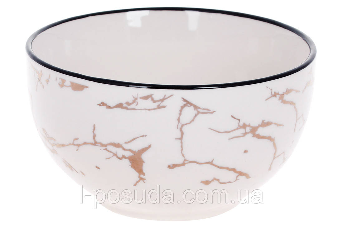 Піала порцелянова Marble білий мармур 700 мл, фото 1