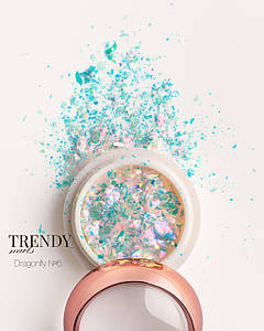 Дизайн для нігтів голографічні хлоп'я Trendy Nails Dragonfly №06