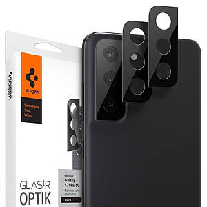 Захисне скло на камеру Spigen GlastR Optik Camera Lens 2-Pack для Samsung Galaxy S21 FE Black (AGL03090)