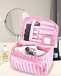Дорожня косметичка Trip Story 17х22х15 см Рожевий (KOSATTICA-10 pink), фото 7