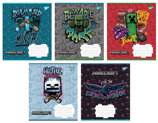 Зошит 12 аркушів лінійка "YES, 1 Вересня"/ Minecraft.Heroes, фото 1