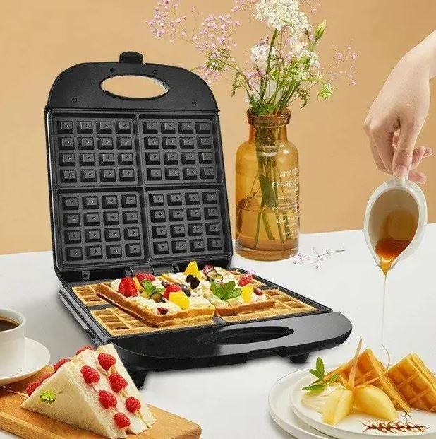 Електрична вафельниця 1400 вт на 4 вафлі DSP KC-1160 для хрустких бельгійських товстих вафель