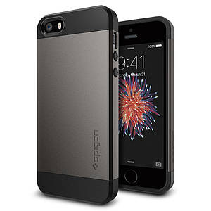 Чохол Spigen Slim Armor для iPhone 5/5S/SE Gunmetal (SGP10475)