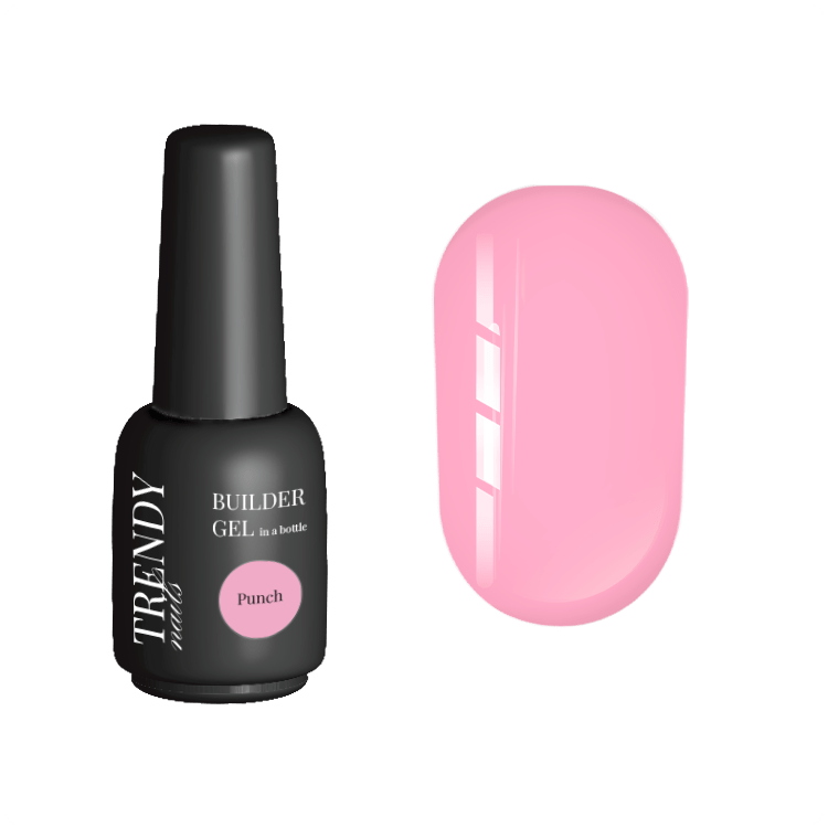 Моделюючий гель з пензликом Trendy Nails Builder Gel in a bottle Punch, 15 мл, фото 1