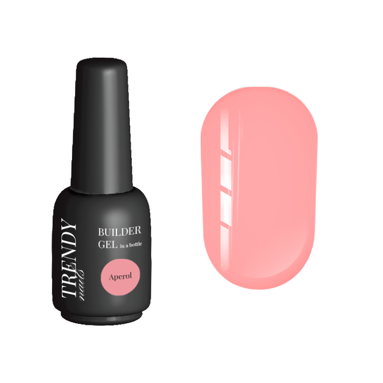 Моделюючий гель з пензликом Trendy Nails Builder Gel in a bottle Aperol, 15 мл, фото 1