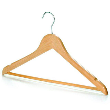 Вішалка плічка для одягу, тремпель класичний дерев'яний 44см практичний та естетичний.