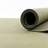 Килимок для йоги та фітнесу (каремат) + фітбол м'яч для фітнесу, вагітних 75 см OSPORT Set 92 (n-0122) Хакі-чорний, фото 6