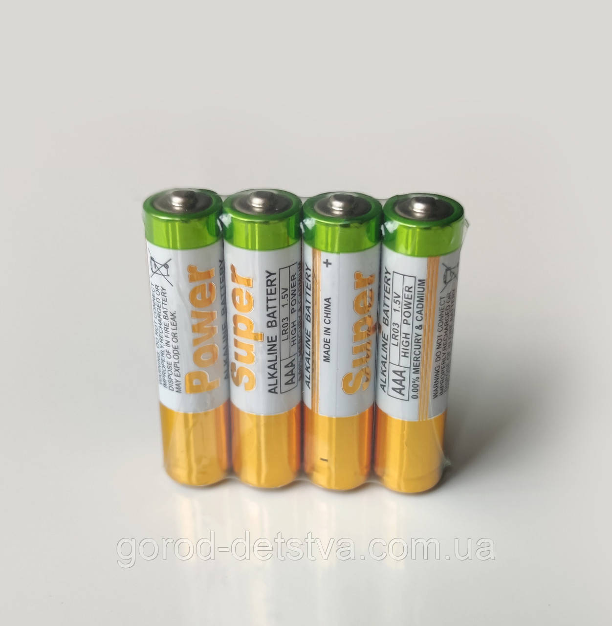 Батарейки ААА 1,5V "Super" Alcaline пальчикові 4 шт