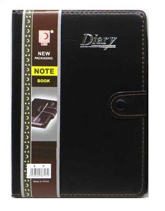 Блокнот 10*18см 74 арк Diary чорний 815-48К ш/з кліт., фото 1
