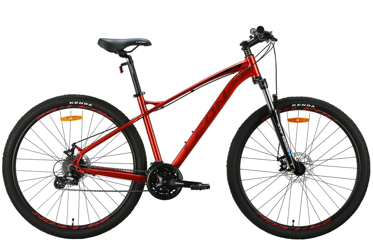 Велосипед алюміній 29" Leon TN-90 AM Hydraulic lock out DD рама-18" червоний з чорним 2024