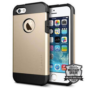 Чохол Spigen Tough Armor для iPhone 5/5S/SE Gold