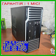 Комп'ютер Intel Quad Q9400 (6Gb/120 SSD/250 HDD). Наложка!