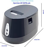 Принтер етикеток Xprinter XP-237B і чеків USB чорний, фото 2