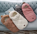 Зимовий конверт на виписку зимовий чохол у коляску конверт-чохол для новонародженого, фото 4