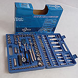 Набір інструментів (головок та ключів) із хромованадієвої сталі 108 елементів STM-108, фото 6