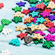 Заготовки для творчості з дерева. Декоративні гудзики.