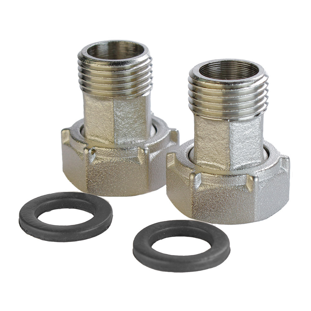 Комплект приєднувальний для лічильників VLMZ 3/4"х1/2", нікель, фото 1