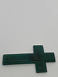 Зелений оніксовий кулон. Кулон хрест із натуральним оніксом, фото 3
