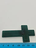 Зелений оніксовий кулон. Кулон хрест із натуральним оніксом, фото 4