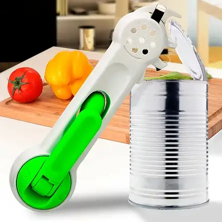 Універсальна відкривачка для всього Kitchen CanDo, консервний ніж 6 в 1, відкривачка для будь-яких банок і пляшок lkp YU227, фото 1