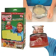 Силіконові плівки кришки Stretch and Fresh W-68 багаторазові Набір силіконових кришок різного розміру YU227