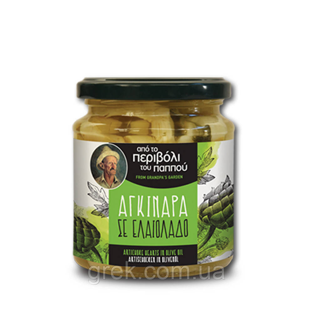 Артишоки мариновані в оливковій олії Kontos 270 г, фото 1