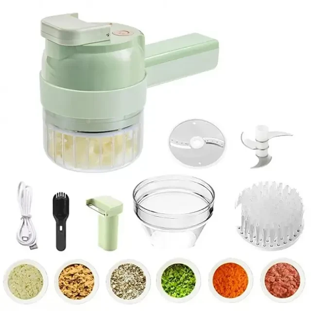 Електричний подрібнювач продуктів FOOD CHOPPER LY50 4 в 1 Ручна міні овочерізка для подрібнення їжі SV227
