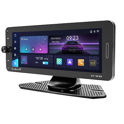 Сенсорний автомобільний монітор IPS 6.9 дюйма пульт на кермо з Apple CarPlay і Android Auto, фото 1