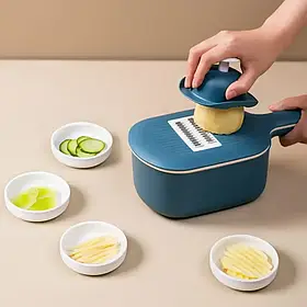 Мультислайсер Vegetable Cutter Slicer багатофункціональна Тертка Овочерізка Шинковка Слайсер з контейнером SV227