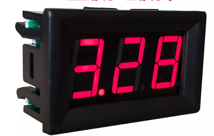 Амперметр DC до 100 А екран 0,36" (червоні цифри) з шунтом