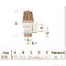 Клапан запобіжний мембранний Caleffi DN 1/2" ВН (3,5 бара) для систем опалення (Італія) 312435, фото 2