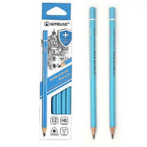 Олівець простий антибактеріальний Acmeliae Blue тригранний 43853