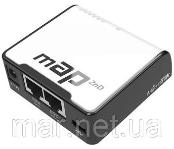 MikroTik mAP (RBmAP2nD) 2.4GHz Wi-Fi точка доступу з 2-портами Ethernet для домашнього використання