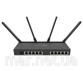 MikroTik RB4011iGS+5HacQ2HnD-IN Двохдіапазонний Wi-Fi роутер з SFP