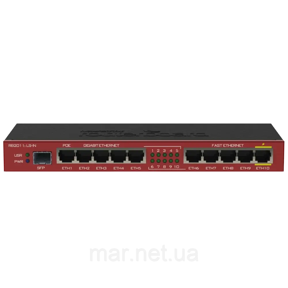MikroTik RB2011iLS-IN 10-портовий маршрутизатор
