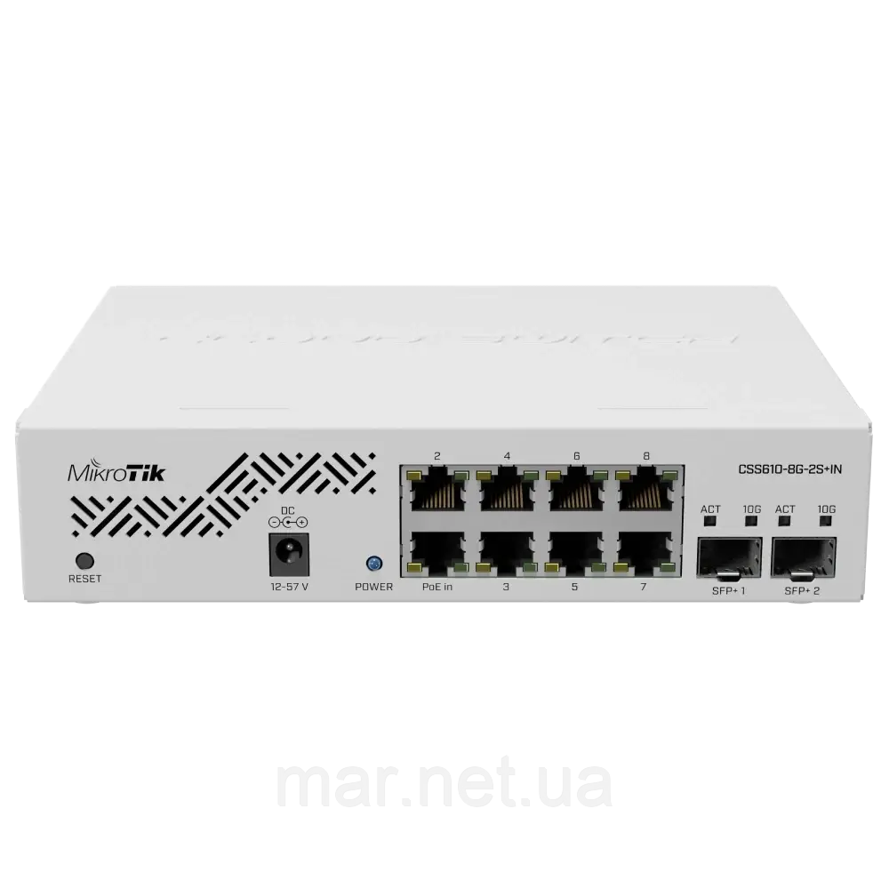 MikroTik CSS610-8G-2S+IN 8-портовий гігабітний керований