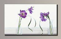"Фіалки у вазах" Картина на полотні для інтер'єру