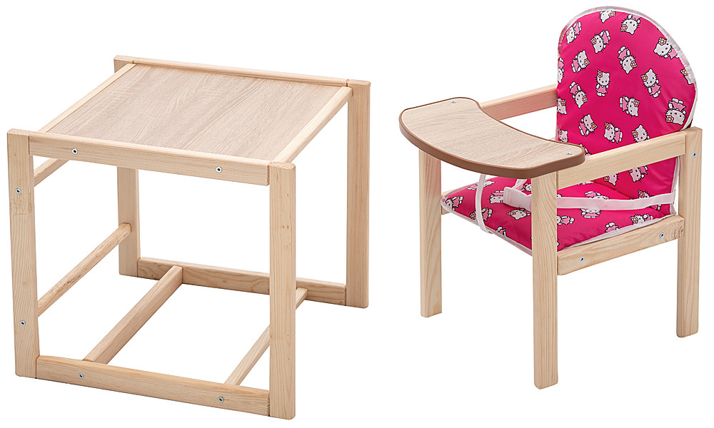 Стільчик-трансформер Наталка Зайчик-01 економ рожевий (hello kitty)