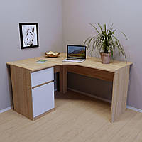 Кутовий комп'ютерний стіл сучасний офісний із стаціонарною тумбою СП-110/2 Тіса Меблі