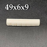 Поріжок та сідло для 12-струнної гітари (бичача кістка) 49х6х9, 76х3х13, фото 5