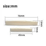 Поріжок  для 12-струнної гітари (бичача кістка) 49х6х9, фото 3