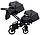 Коляска 2 в 1 для двійнят Bair Kiwi DUO ECO BKD-15 чорний, фото 4