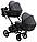 Коляска 2 в 1 для двійнят Bair Kiwi DUO ECO BKD-15 чорний, фото 5