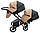 Коляска 2 в 1 для двійнят Bair Kiwi DUO ECO BKD-18/15 капучино/чорний, фото 7