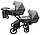 Коляска 2 в 1 для двійнят Bair Kiwi DUO ECO BKD-21/15 сірий/графіт, фото 4