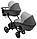 Коляска 2 в 1 для двійнят Bair Kiwi DUO ECO BKD-21/15 сірий/графіт, фото 5