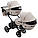 Коляска 2 в 1 для двійнят Bair Kiwi DUO Soft BKD-33 капучино, фото 6