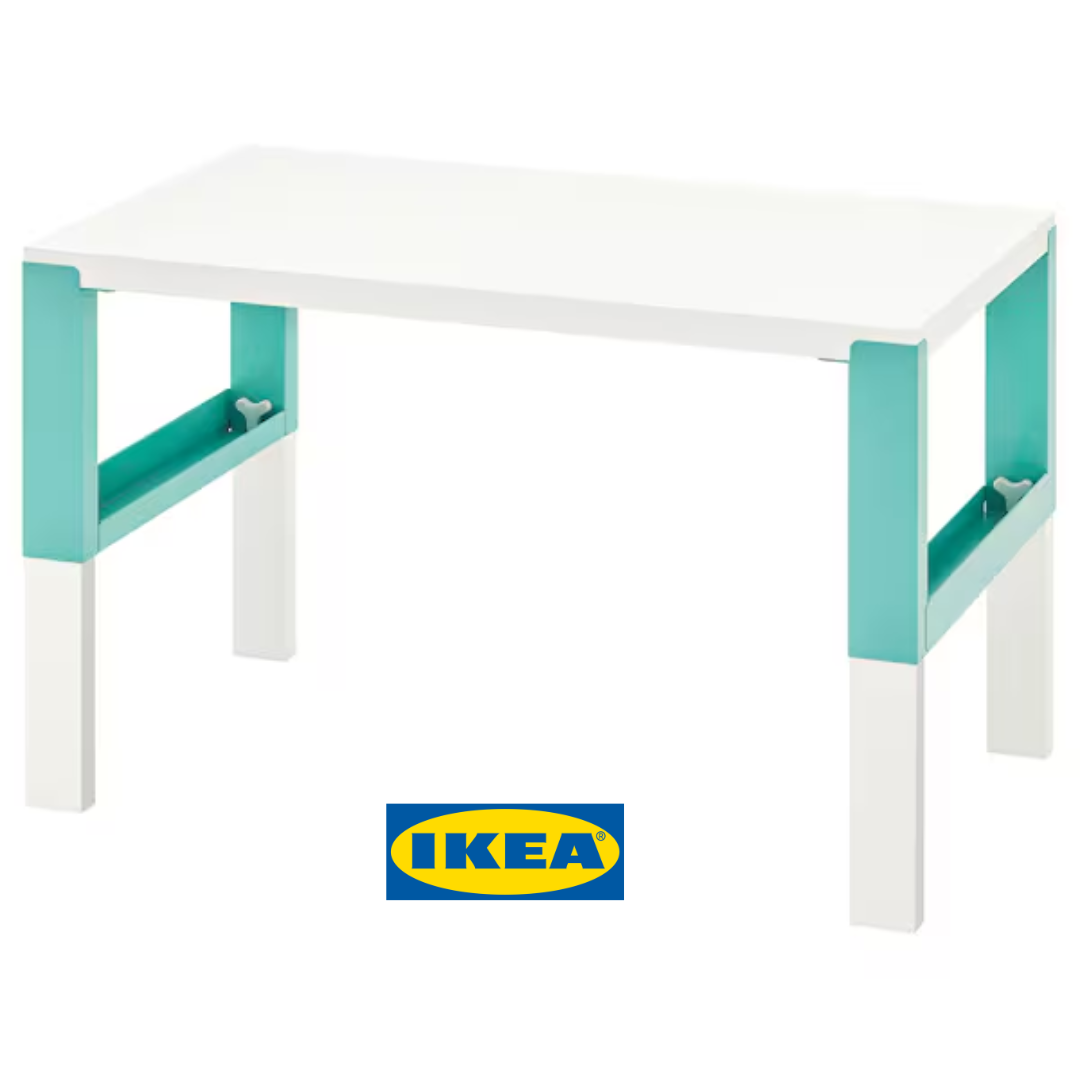 Письмовий стіл IKEA PÅHL Біло-бірюзовий 894.374.75