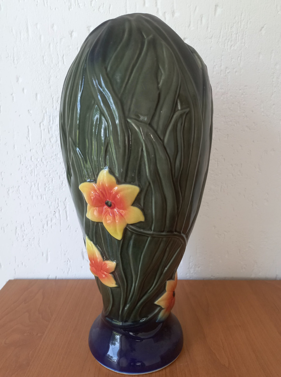 Ваза керамічна зелена, фото 1