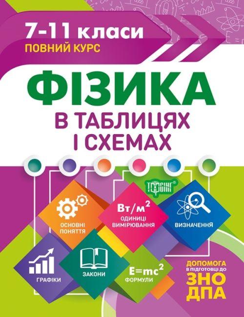 Книга "Физика в таблицях і схемах. 7-11 класи. Допомога в підготовці до ДПА, ЗНО" — Олена Дудинова